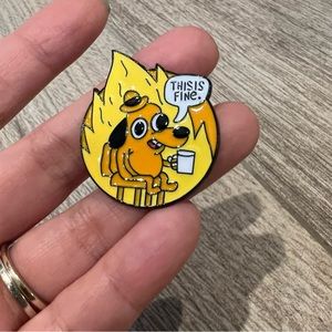 This is Fine Meme Enamel Pin